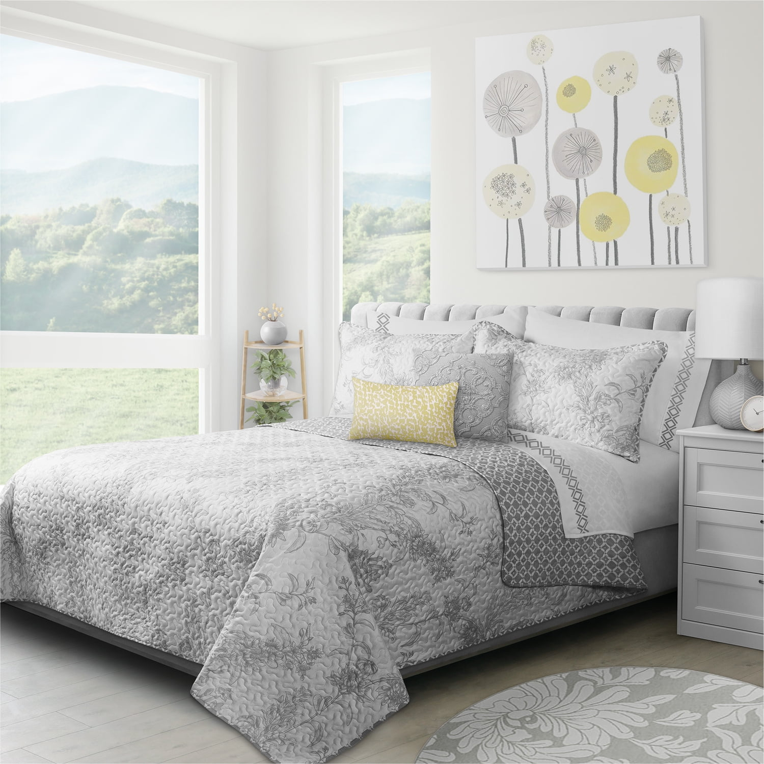 Safdie & Co. Inc. Floral Quilt Set (Set of 3)