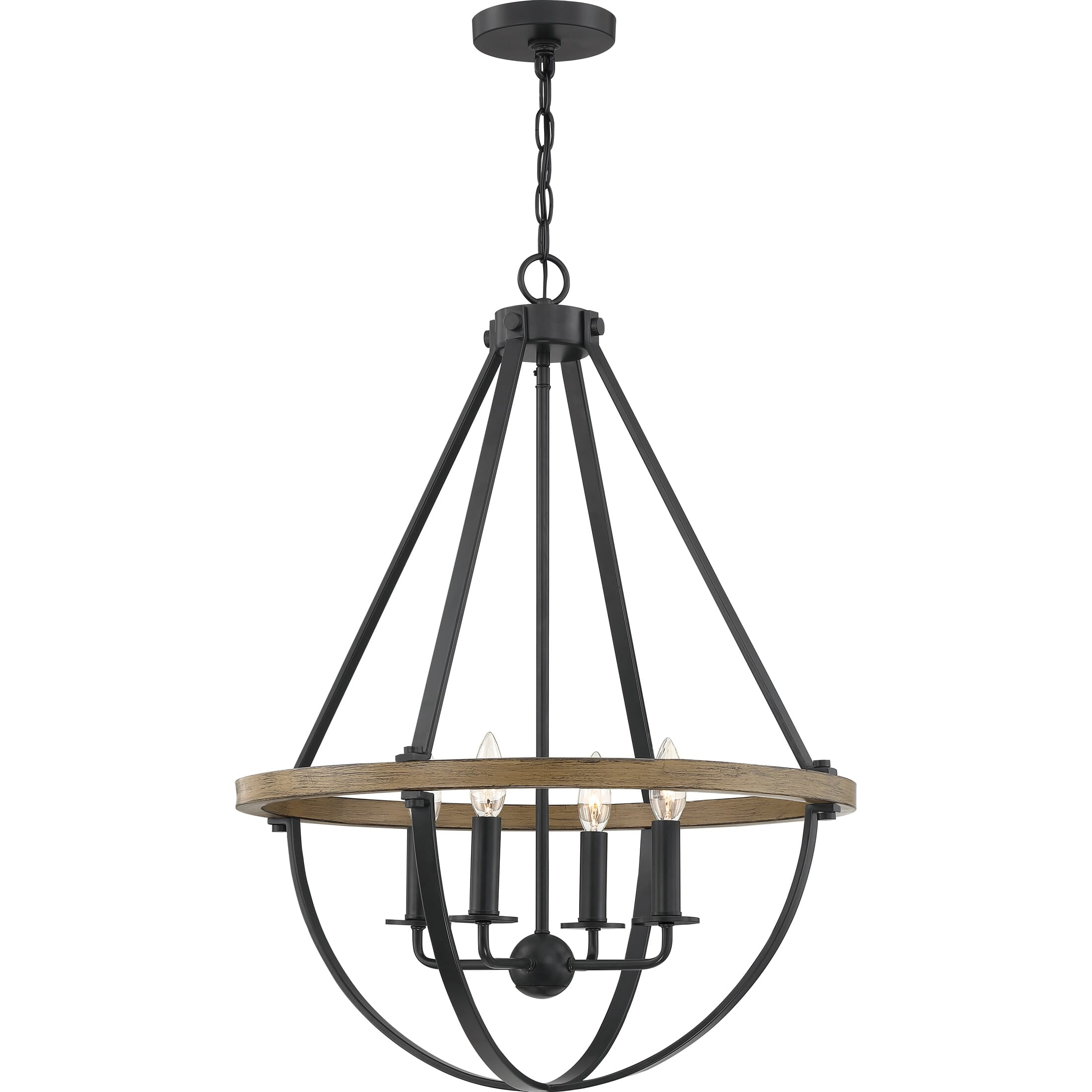 Quoizel Lighting Bartlett 4 - Light Pendant in  Earth Black