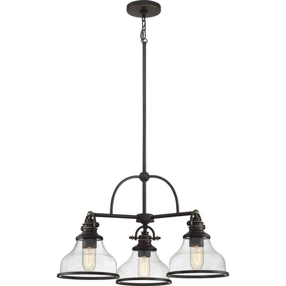 Quoizel Lighting Grant 3 - Light Chandelier in  Palladian Bronze