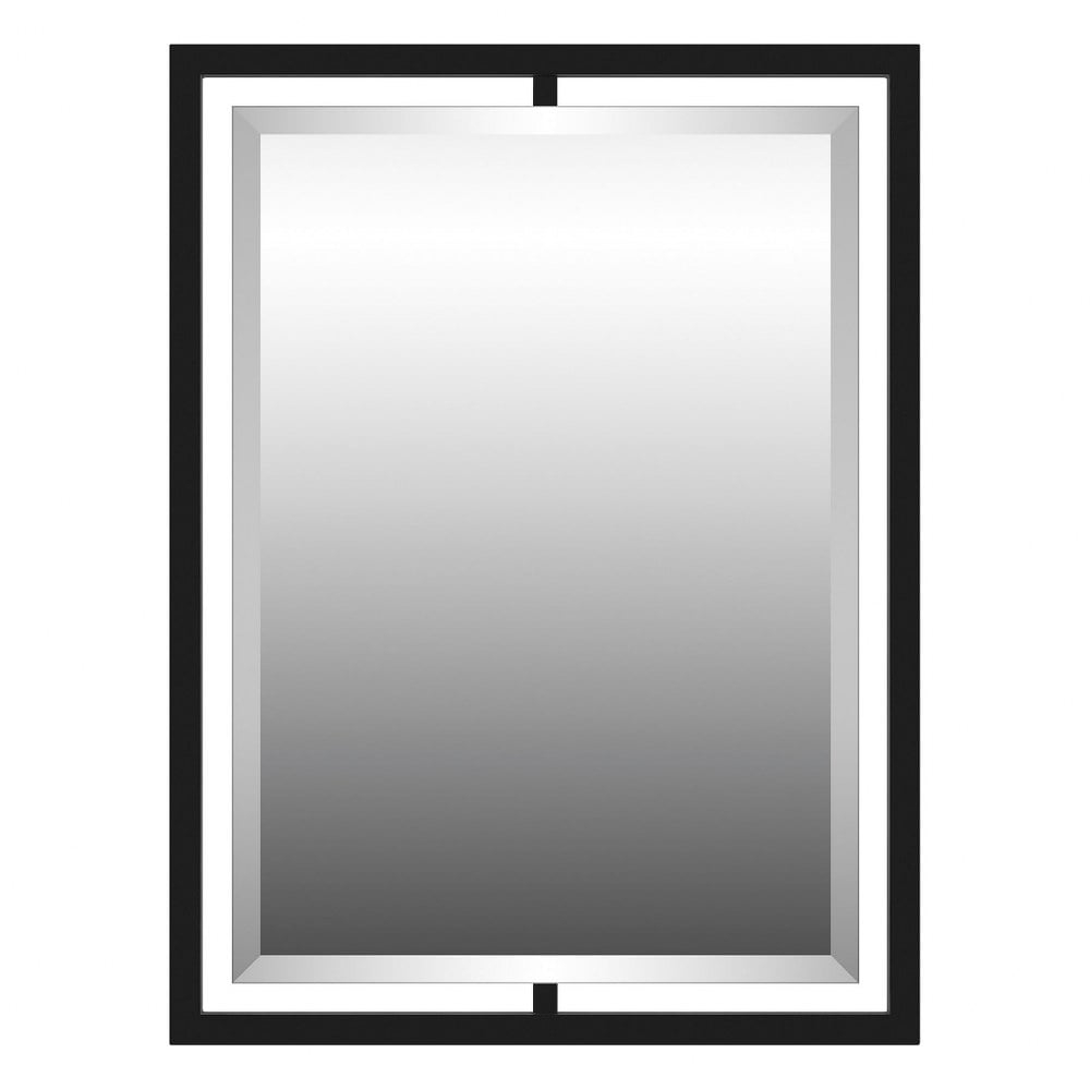 Quoizel Lighting - Reflections - 32 Inch Rectangular Mirror-Matte Black Finish
