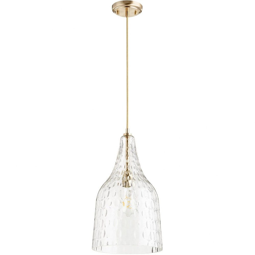 Quorum Lighting 1 - Light Pendant in  Aged Brass