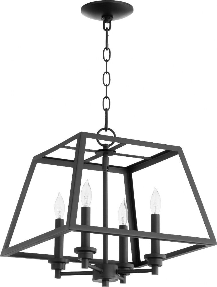 Quorum Lighting - 4 Light Pendant In Transitional Style-15.5 Inches Tall and 15