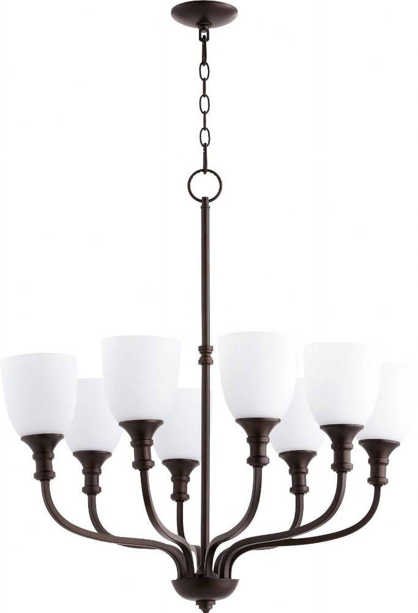 Quorum Lighting Richmond 8-Light Chandelier, 8 Blades, Oiled Bronze