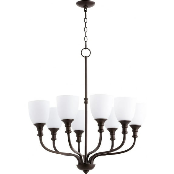 Quorum Lighting Richmond 8-Light Chandelier, 8 Blades, Oiled Bronze