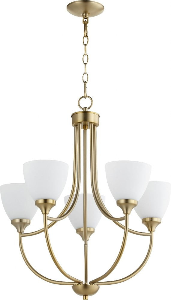 Quorum Lighting Enclave 5-Light Aged Brass Chandelier
