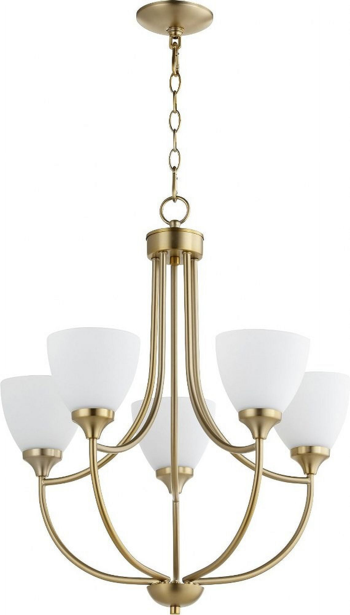 Quorum Lighting Enclave 5-Light Aged Brass Chandelier