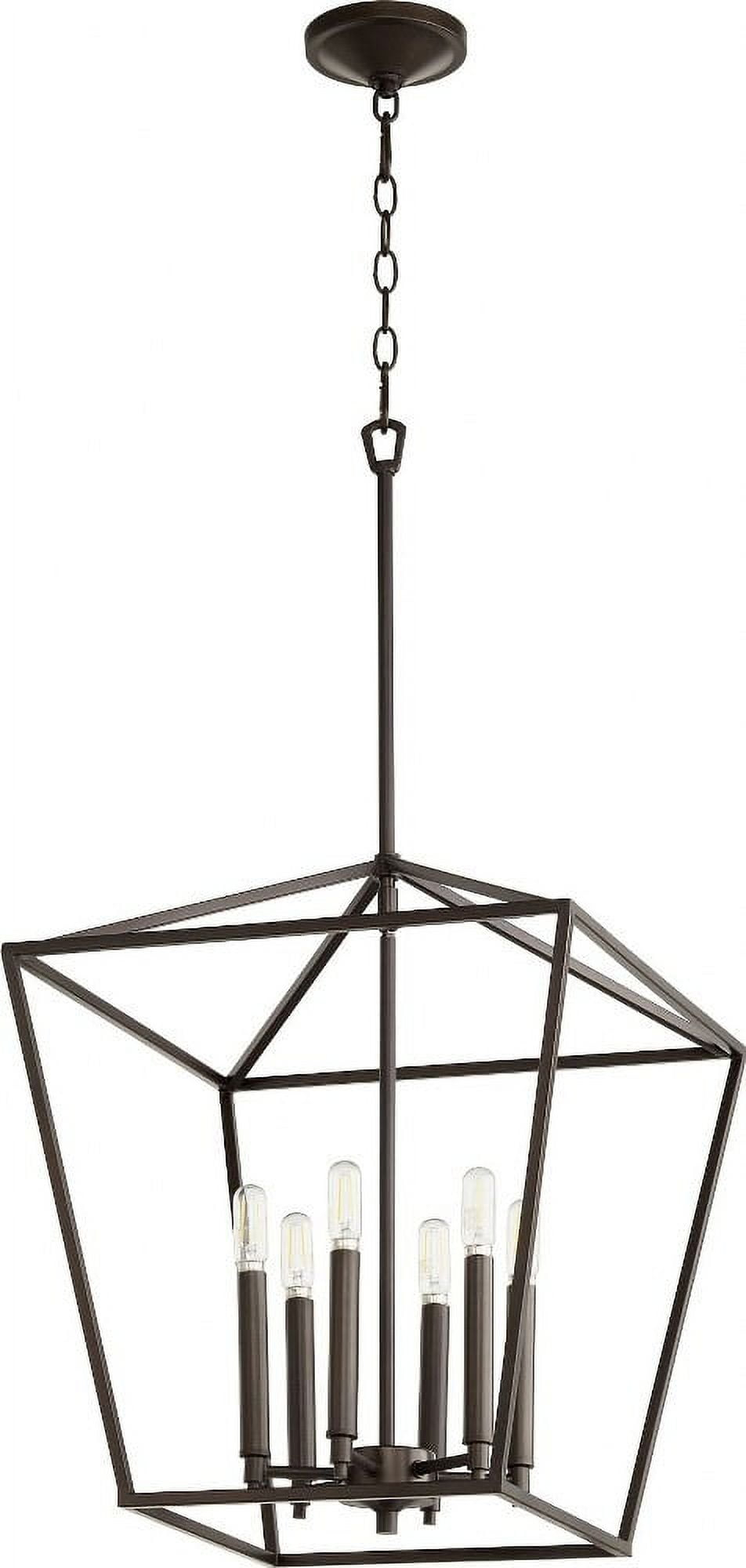 Quorum Lighting Gabriel 6-Light Entry Pendant, Oiled Bronze, 17W x 21H