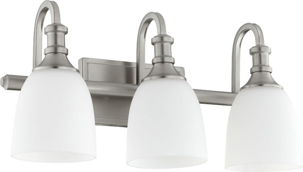 Quorum Lighting Richmond Glass Satin Nickel 3-Light Wall Sconce