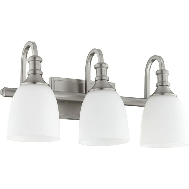 Quorum Lighting Richmond Glass Satin Nickel 3-Light Wall Sconce