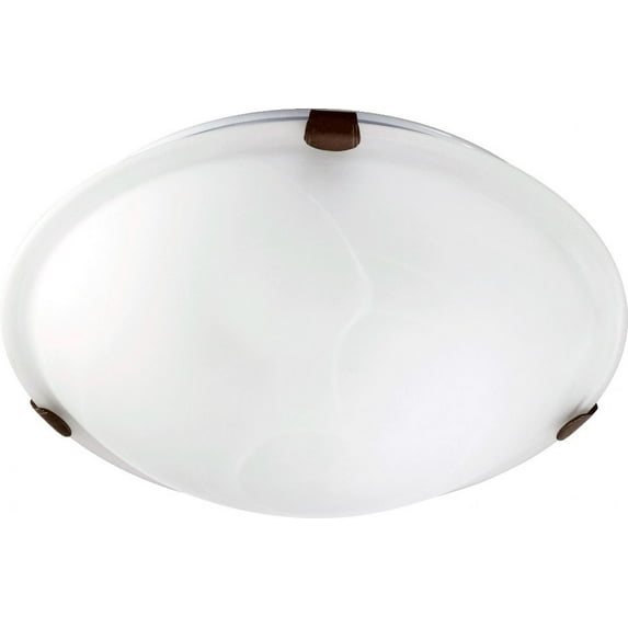 Quorum Lighting 2 - Light Flush Mount in  Oiled Bronze