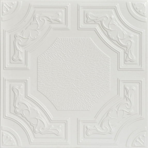 Evergreen 1.6 ft. x 1.6 ft. Polystyrene Glue-up Ceiling Tile