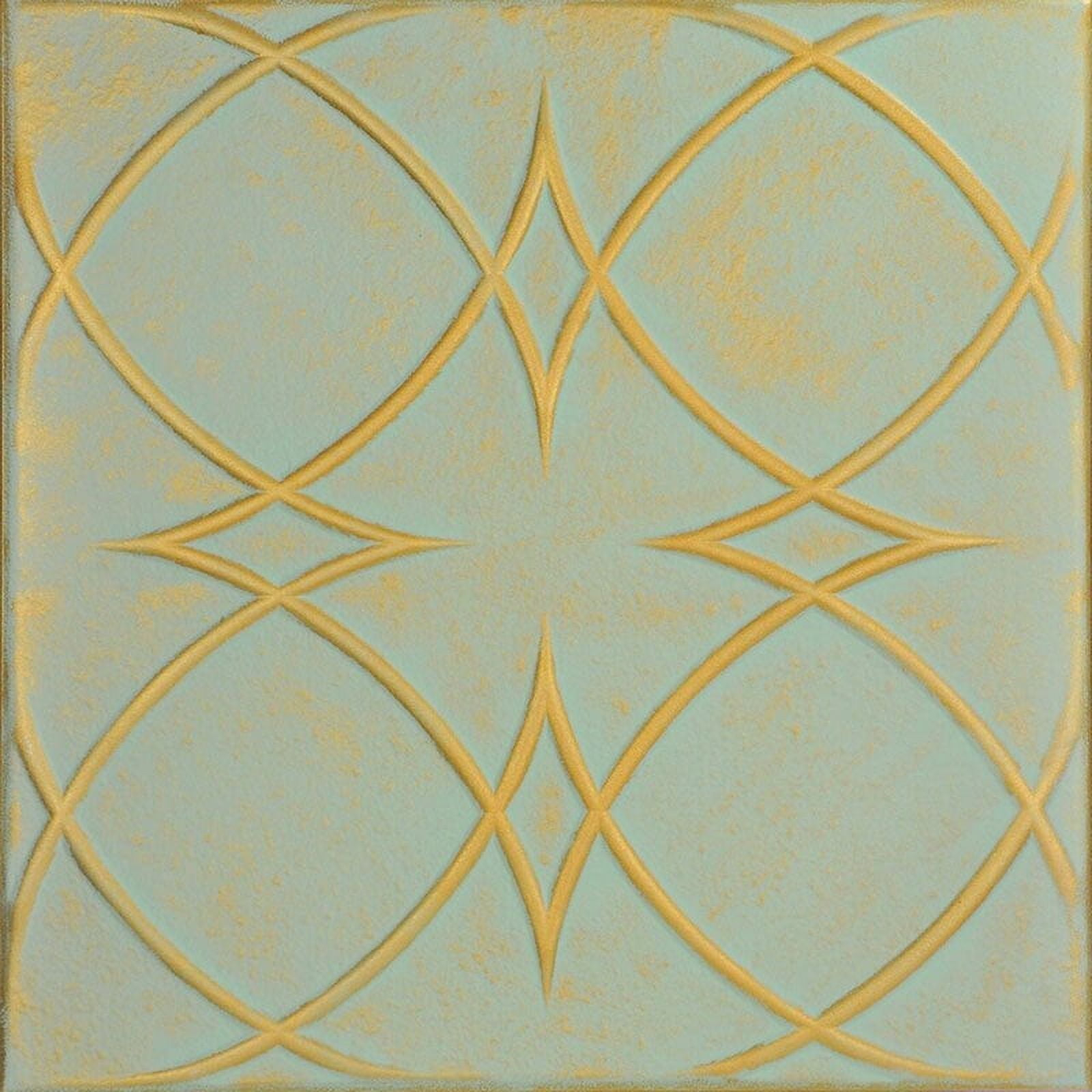 Circles and Stars 1.6 ft. x 1.6 ft. Polystyrene Glue-up Ceiling Tile