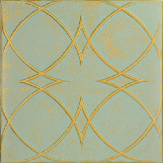 Circles and Stars 1.6 ft. x 1.6 ft. Polystyrene Glue-up Ceiling Tile