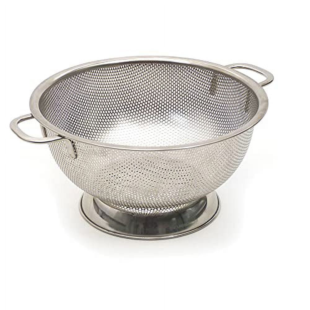 ZAWkirJ Endurance Kitchen Collection Colander Strainer, 3 Quart, Pierced Stainless Steel