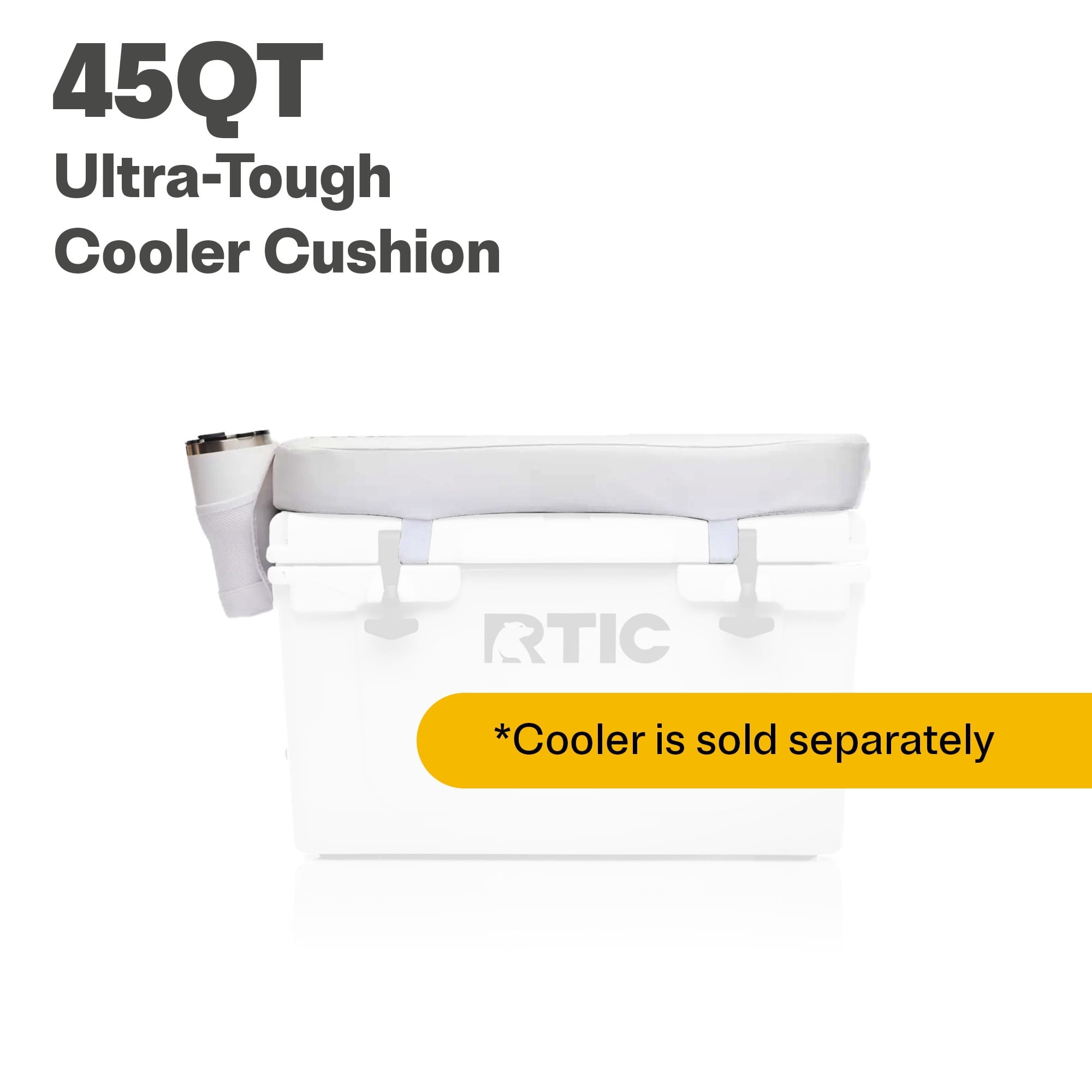 RTIC Cushion for Ultra-Tough Cooler, Easy Clean Vinyl, fits 45 qt