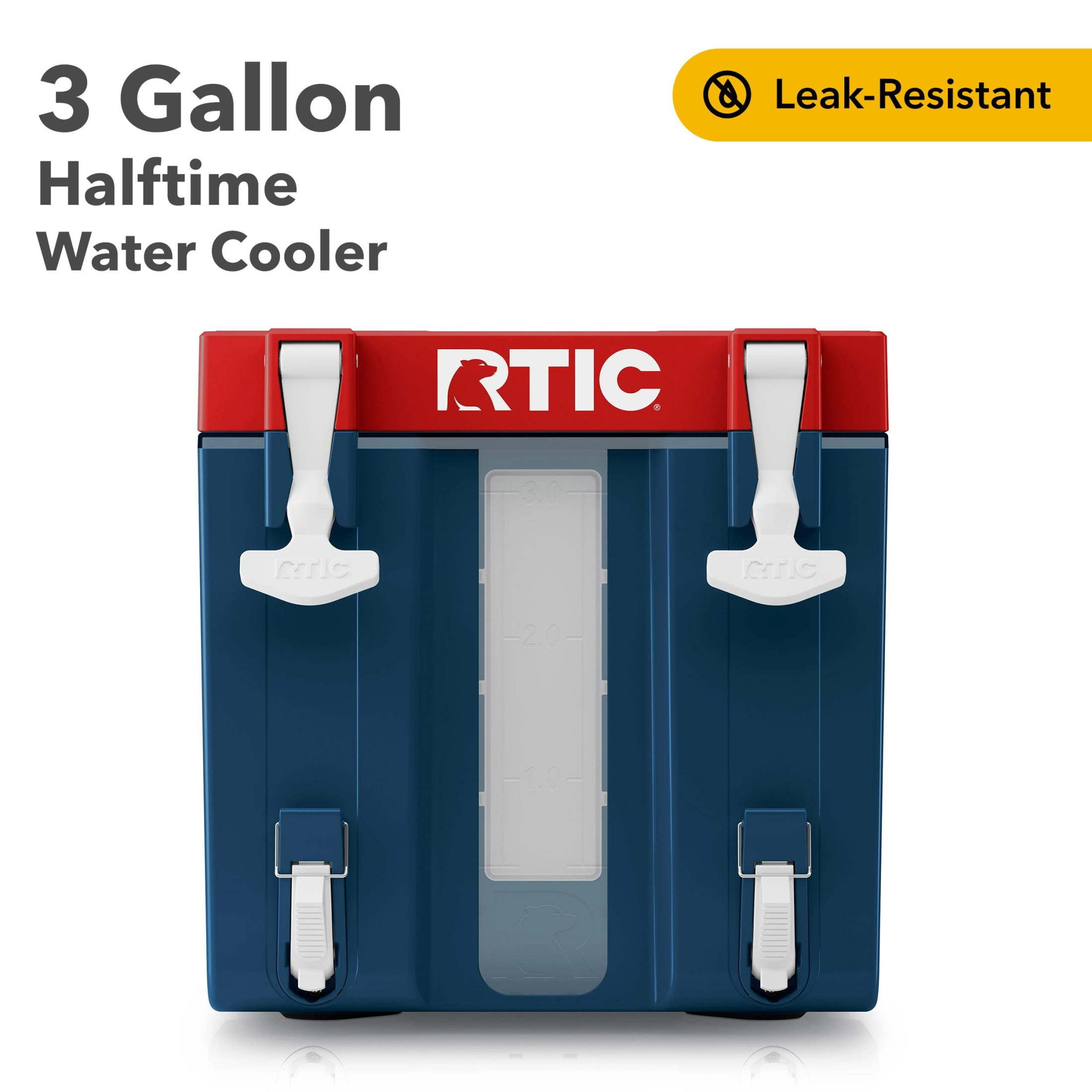 RTIC Halftime Water Cooler, 3 Gallon Hard-Sided Water Cooler, Patriot