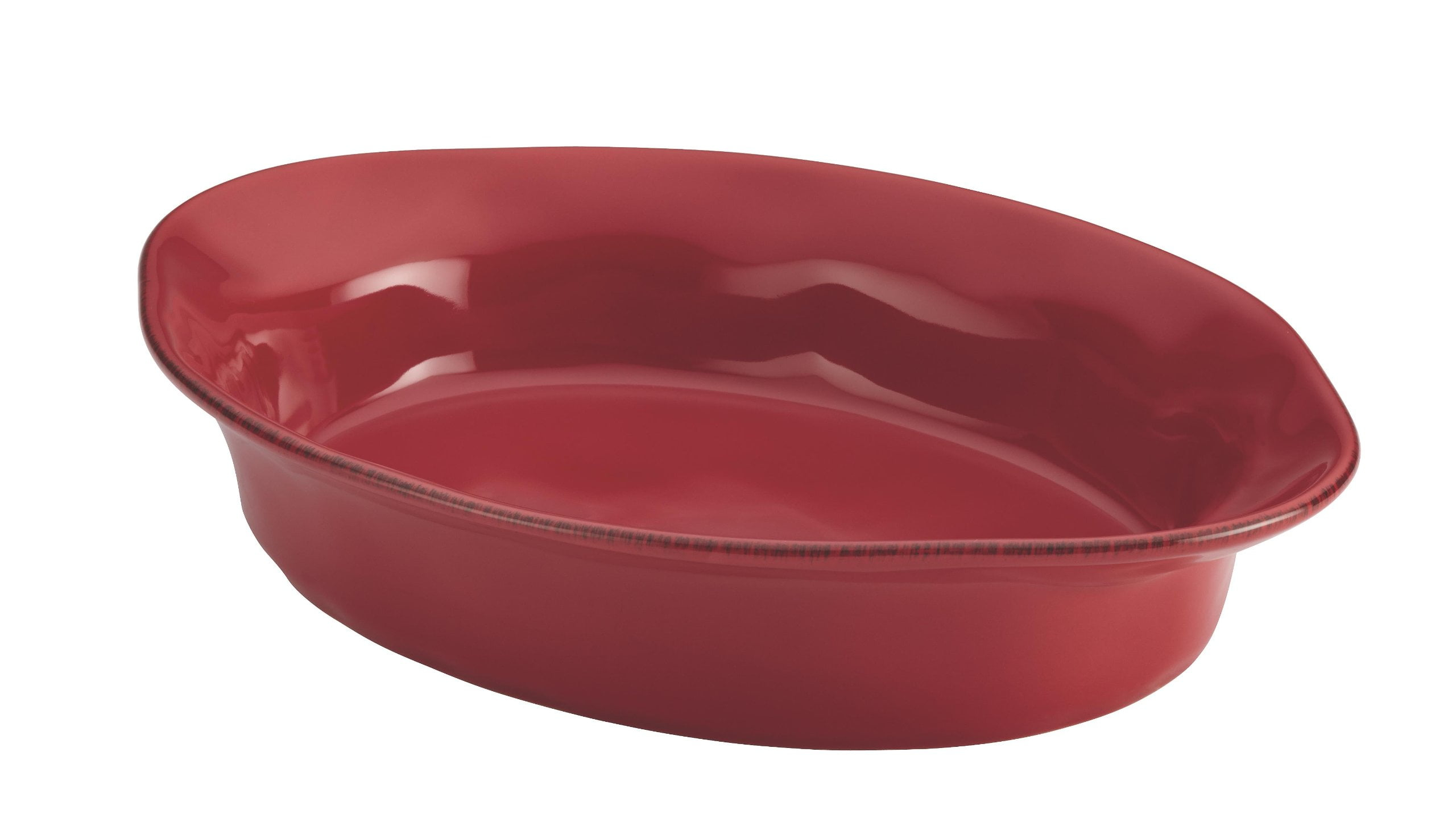 Rachael Ray Cucina Stoneware 2-Quart Oval Baker, Pumpkin Orange