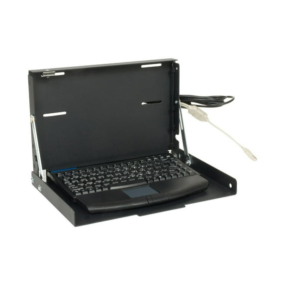 RackSolutions Folding Wall Mount for Compact Keyboard - Space-Saving Wall-Mounted Keyboard Tray for TKL or Full-Size Keyboards