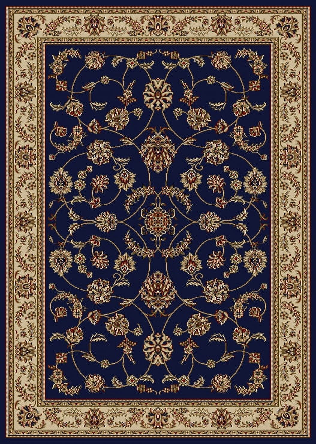 Radici Usa Como Area Rug 1596 Navy Blue Italian Bordered 7' 9" x 11' Rectangle