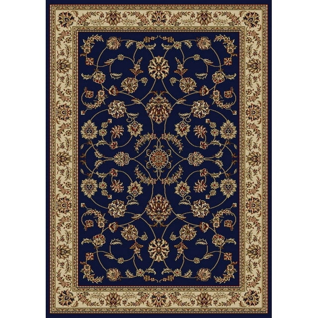 Radici Usa Como Area Rug 1596 Navy Blue Italian Bordered 7' 9" x 11' Rectangle