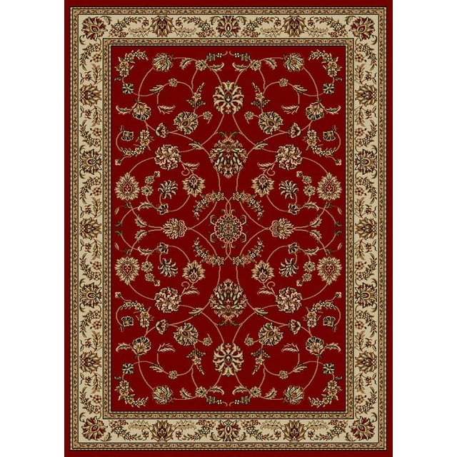 Radici Usa Como Area Rug 1596 Red Italian Bordered 7' 9" x 11' Rectangle