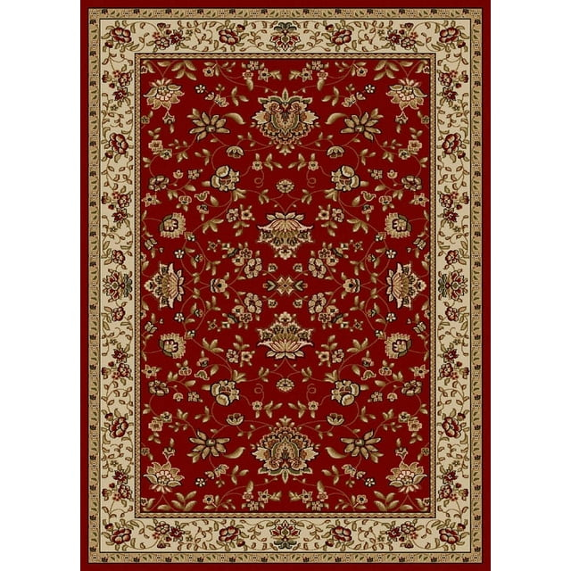 Radici Usa Como Area Rug 1597 Red Italian Bordered 7' 9" x 11' Rectangle