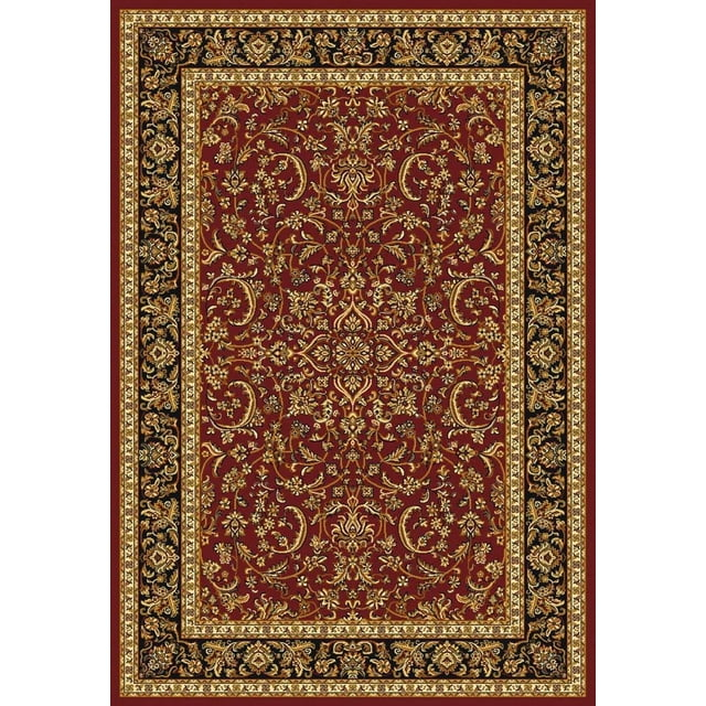 Radici Usa Noble Area Rug 1318 Burgundy Bordered Medallion 5' 5" x 8' 3" Rectangle
