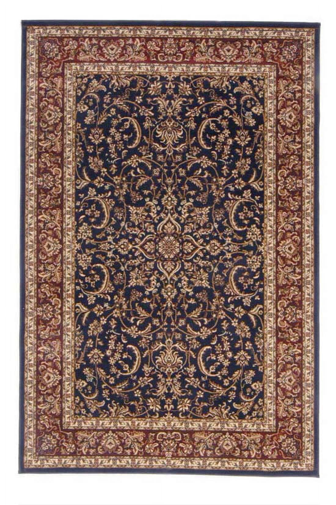 Radici Usa Noble Area Rug 1318 Traditional Navy Bordered Medallion 5' 3" x 5' 3" Round