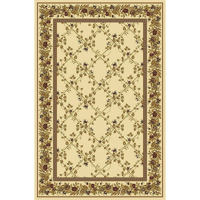 Radici Usa Noble Area Rug 1427 Ivory Floral Country 3' 3" x 5' 4" Rectangle