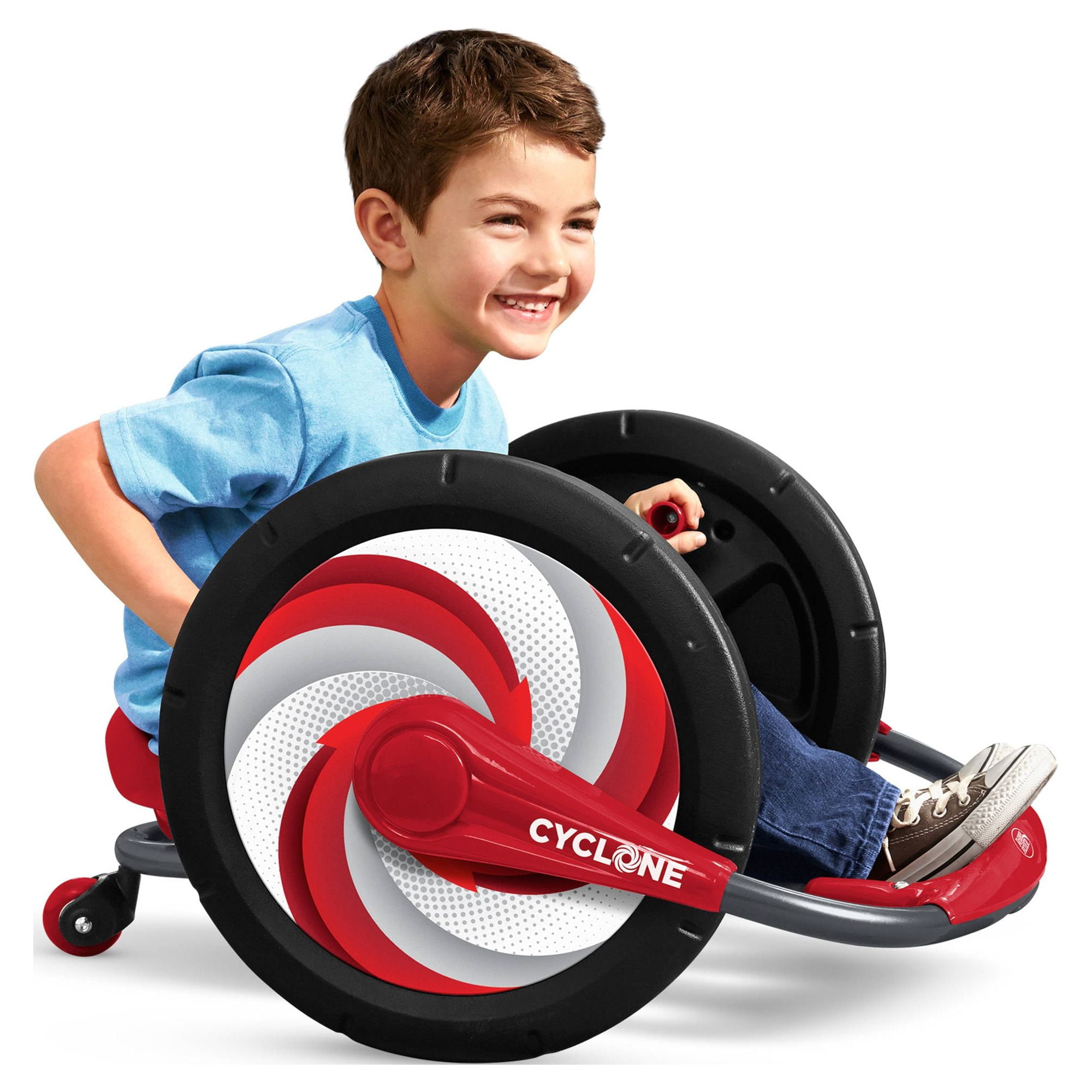 Radio Flyer, Cyclone Ride-on for Kids, Arm Powered, 16" Wheels, Red