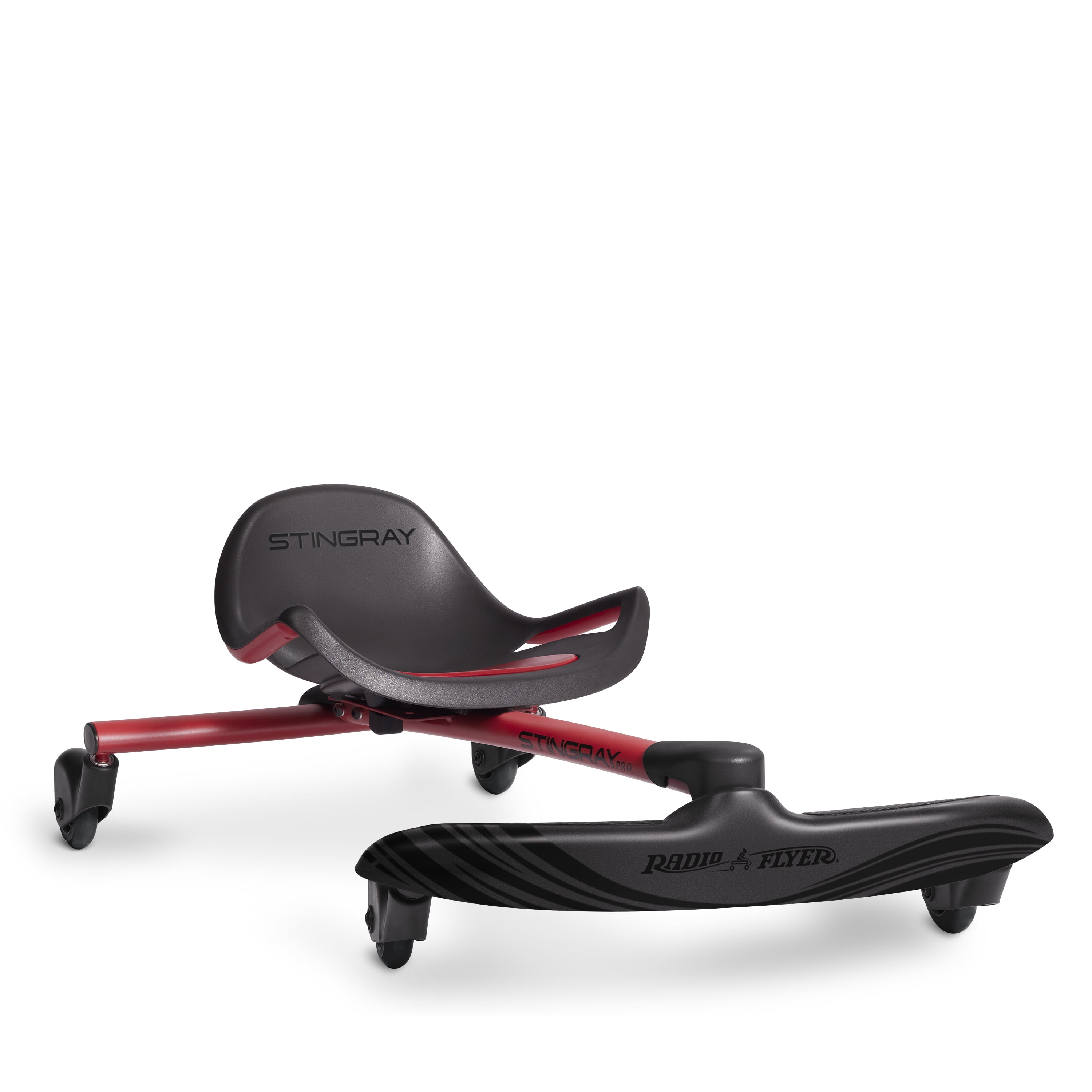 Radio Flyer Stingray Pro, Drifting Caster Scooter Ride-On for Kids, 360 Spins