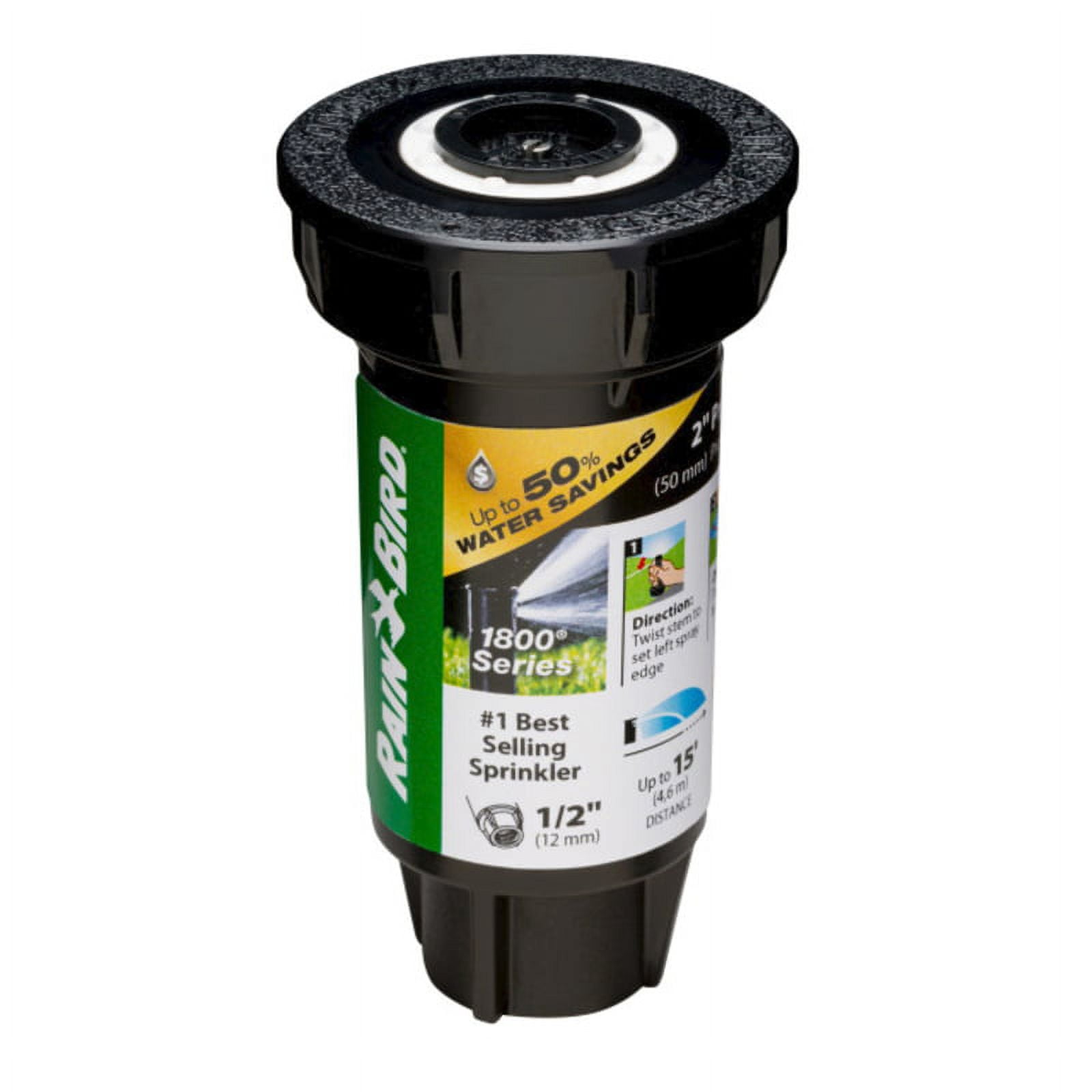 Professional Series 2" Quarter Circle Pop Up Spray Head Dual Spray Noz, Each