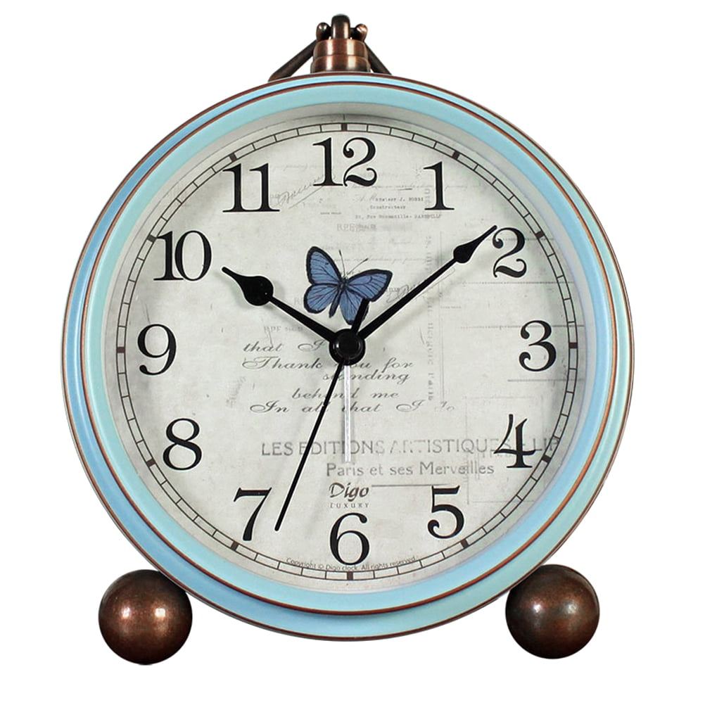 Raindrops Nautical Style Table Alarm Clock Vintage Desk Clock for Living Room Decor