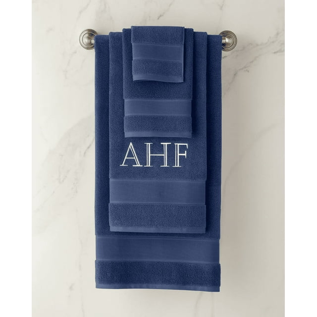 Ralph Lauren CLUB NAVY Sanders Solid Antimicrobial Bath Towel, US 30" X 56"