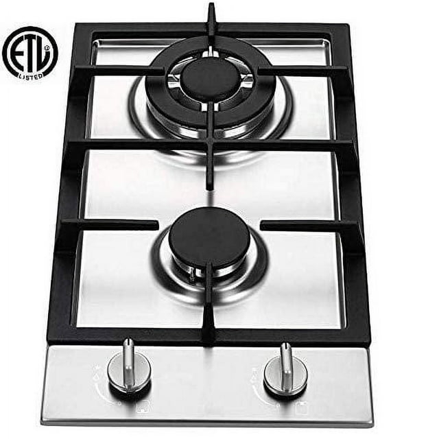 Ramblewood GC2-37P (LPG/Propane Gas) high efficiency 2 burner gas cooktop, ETL Safety Certified