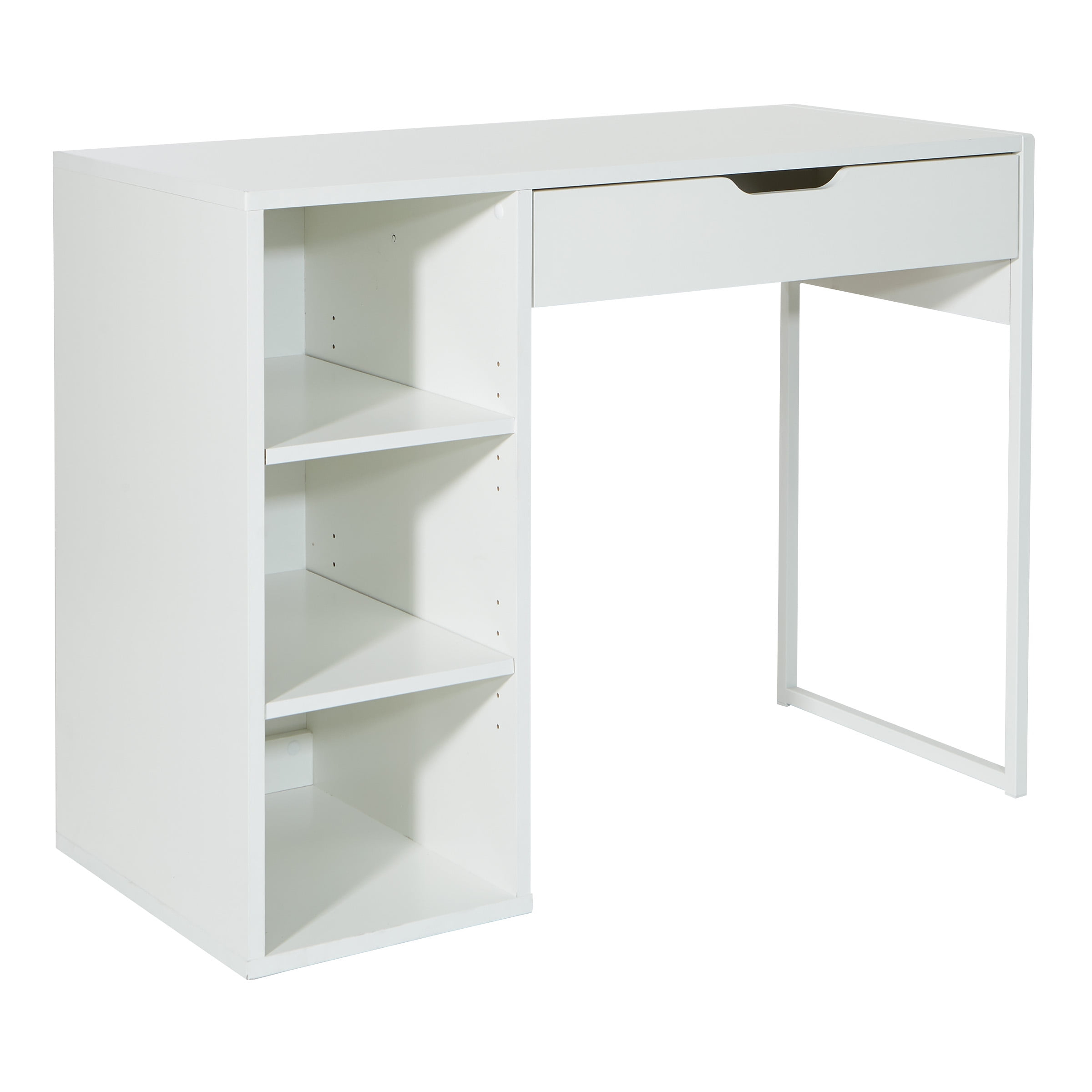 Ravel 40"W Desk in Engineered Wood White Finish by OSP Home Furnishings
