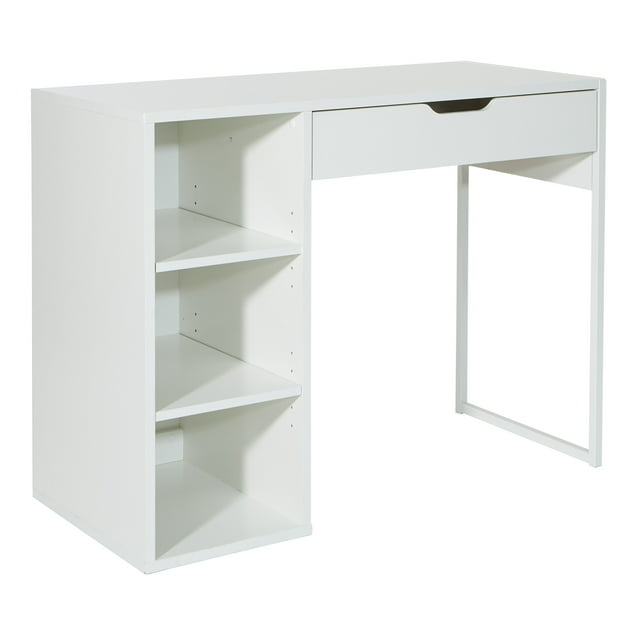 Ravel 40"W Desk in Engineered Wood White Finish by OSP Home Furnishings