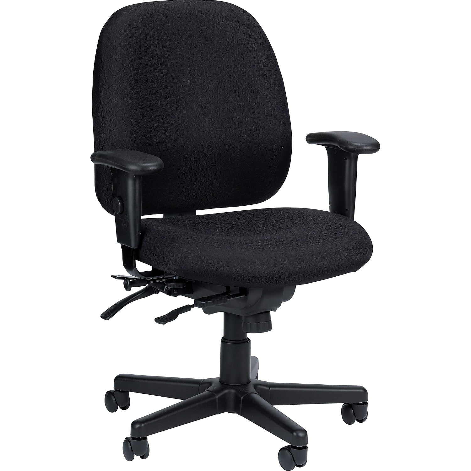 Raynor Eurotech Fabric 4 x 4 Swivel Task Chair Black 498SL-BLK
