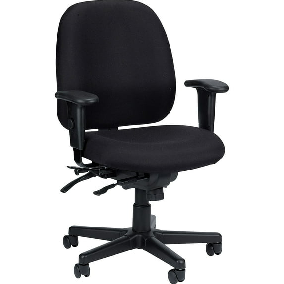 Raynor Eurotech Fabric 4 x 4 Swivel Task Chair Black 498SL-BLK