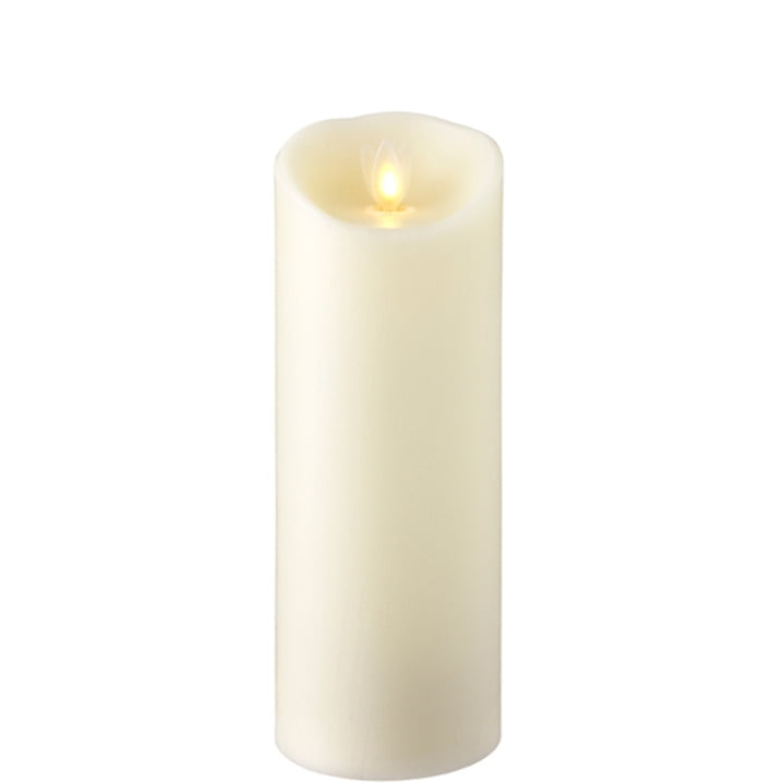Raz Imports 3"X8" Moving Flame Ivory Pillar Candle