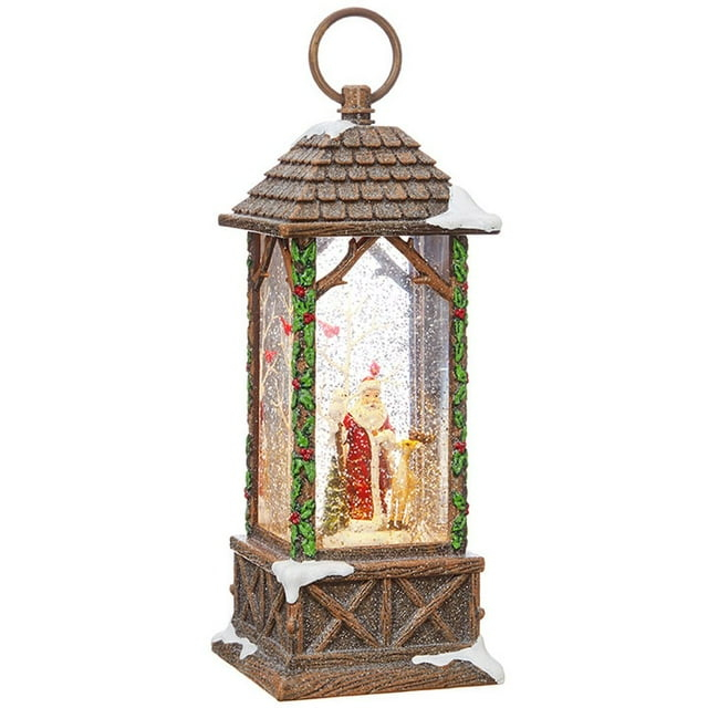 Raz Imports Holiday Water Lanterns 10.75" Santa Lighted Water Lantern