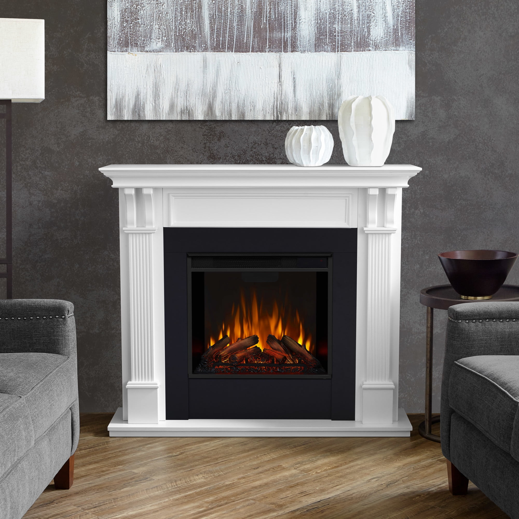 Real Flame 7100E Ashley 4,780 BTU / 1,500W 48" Wide Freestanding Mantel Electric Fireplace