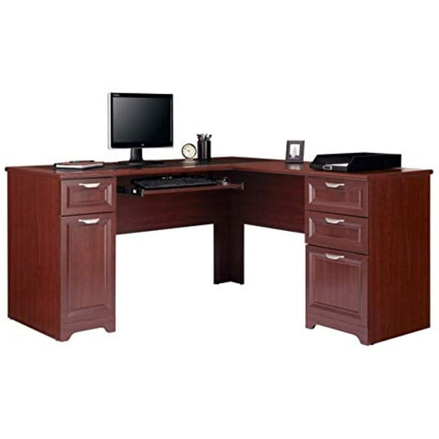 Realspace Magellan 59"W L-Shaped Desk, Classic Cherry