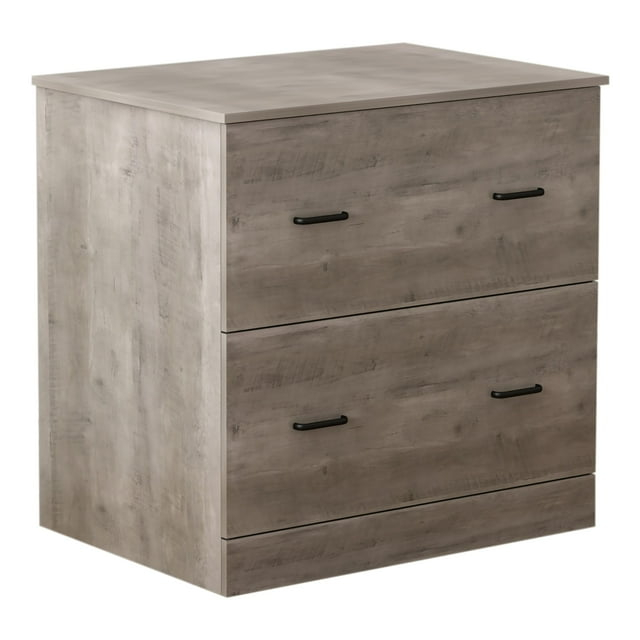 Realspace® Peakwood 30-1/2"W x 21-4/5"D Lateral 2-Drawer File Cabinet, Smoky Brown