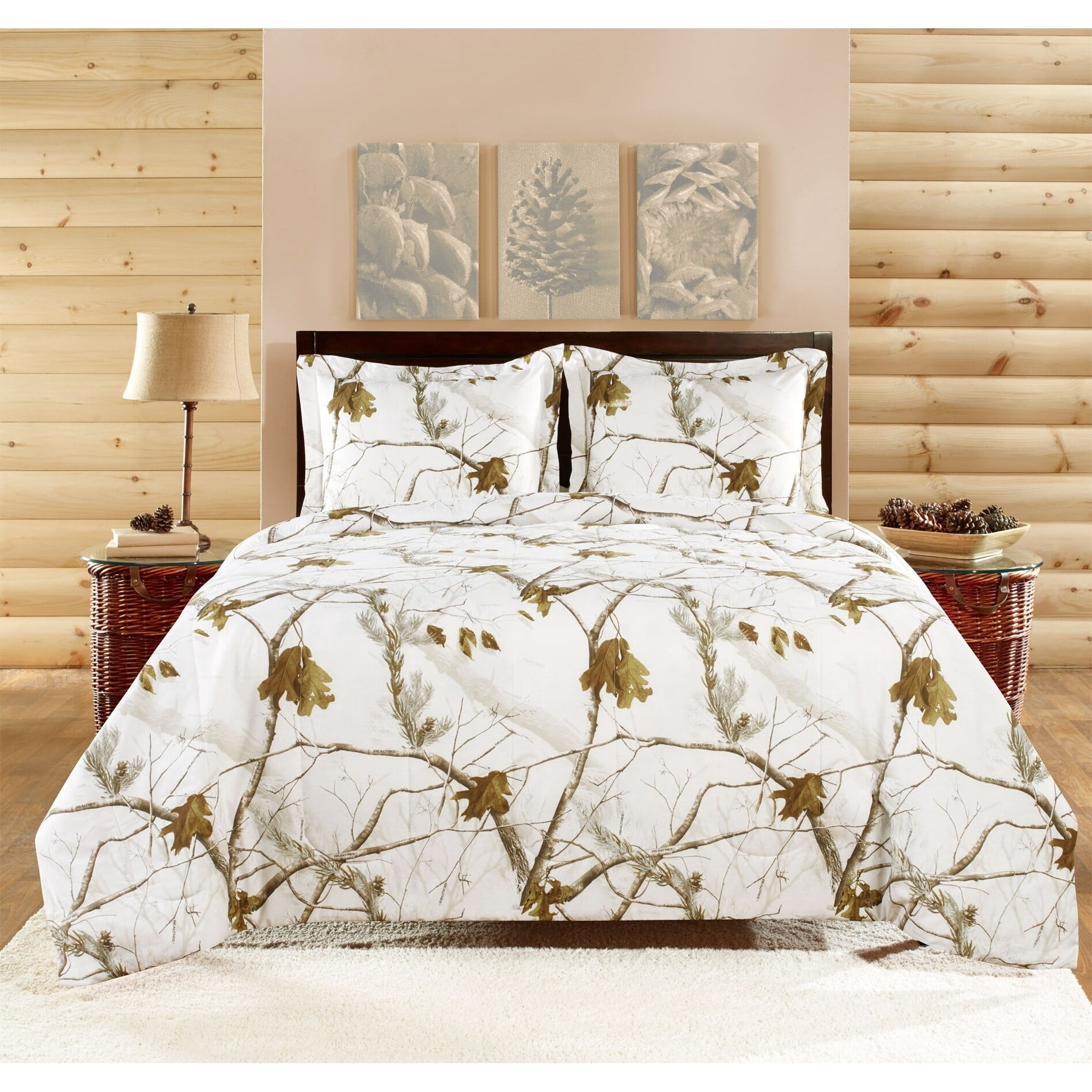 Realtree Comforter Set, Twin, Bright Snow