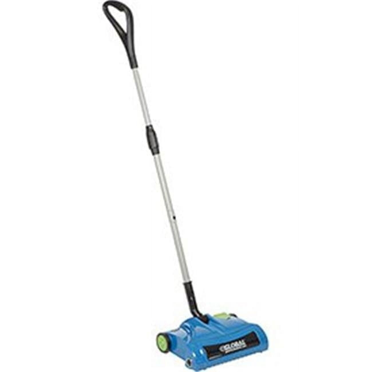 Rechargeable Cordless Sweeper, 12 in. Cleaning Path, Gray, Black, Blue & Green