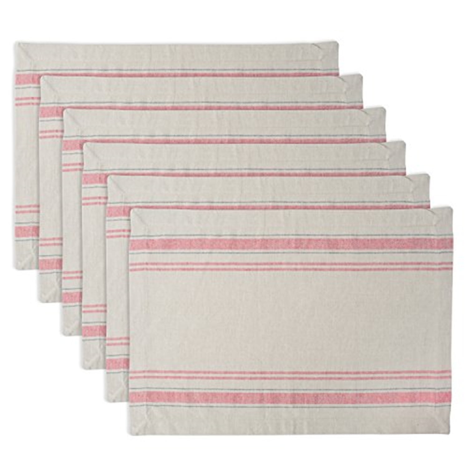 Red French Stripe Placemat (Set of 6)