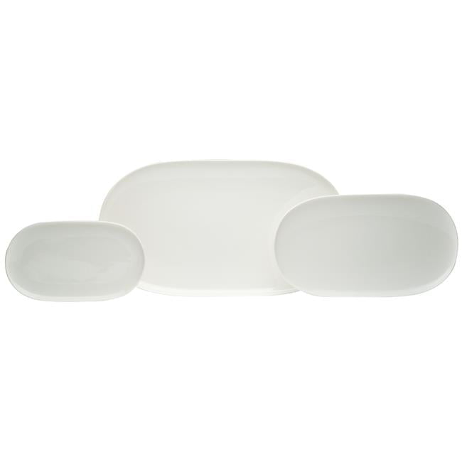Red Vanilla ET1919-003 Every Time White Platter Set - 3 Piece