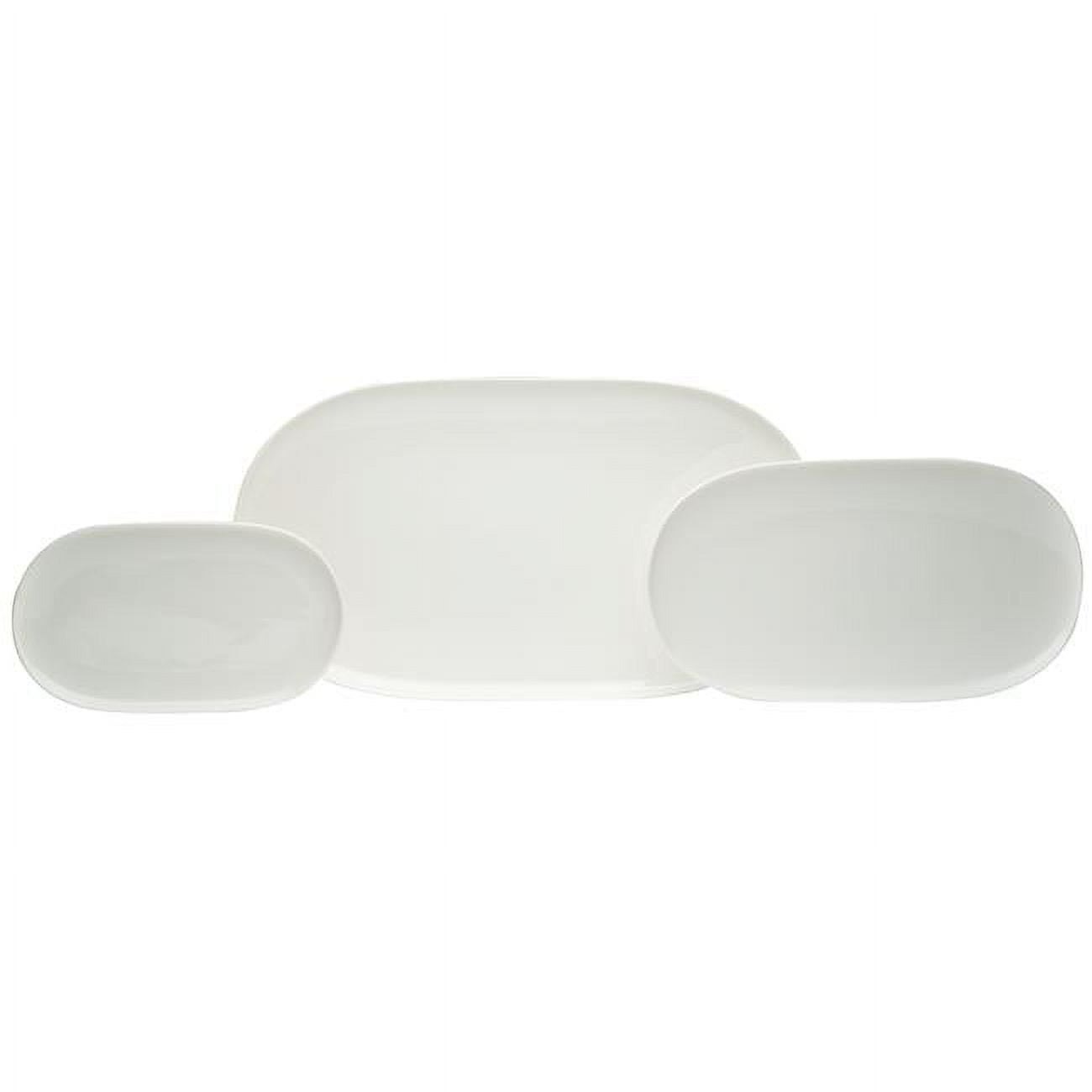 Red Vanilla ET1919-003 Every Time White Platter Set - 3 Piece