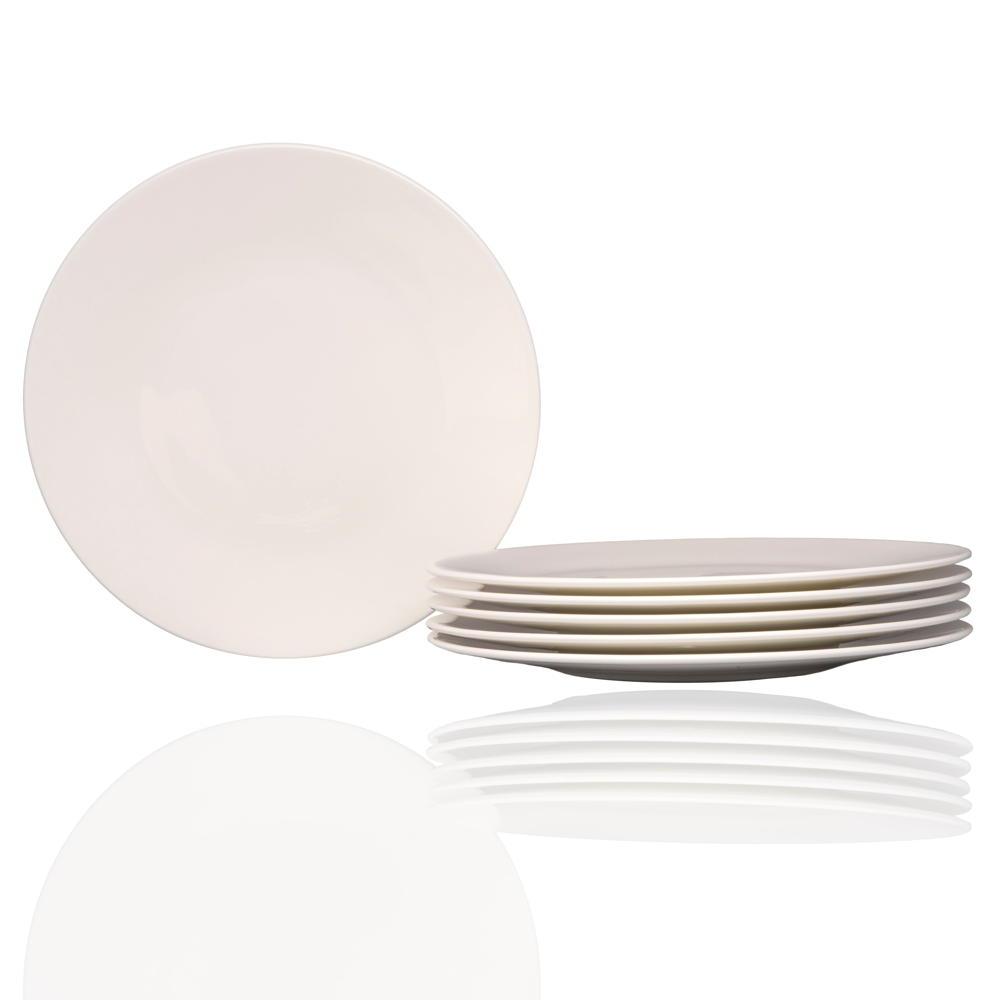 Red Vanilla Red Vanilla Extreme Round 6 Pieces 8.5" Bone China Salad or Dessert Plate Set